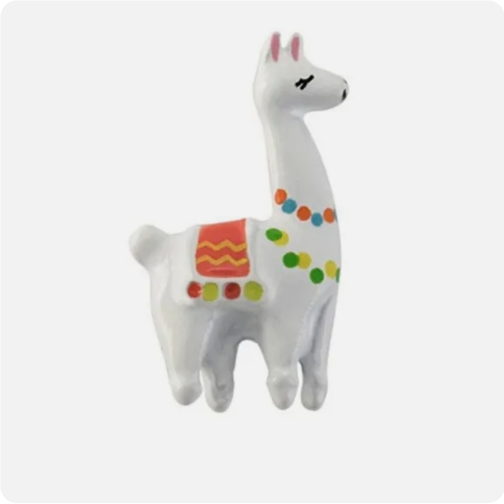 Fiesta white llama origami Owl charm